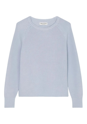 Marc O'Polo ribbed-knit round-neck sweater - Blue