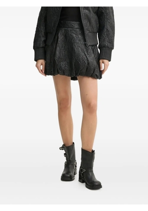 MUNTHE floral-embroidered balloon skirt - Black