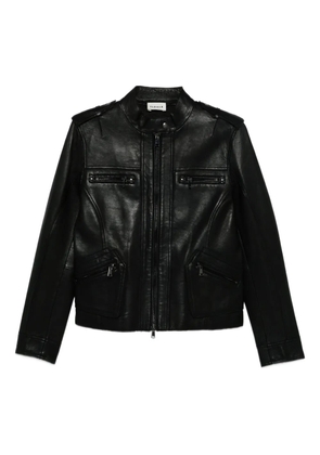 P.A.R.O.S.H. zip-up leather jacket - Black