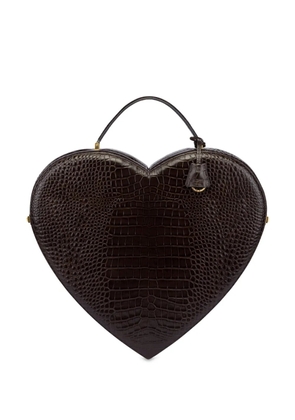 Moschino heart-shape leather tote bag - Brown