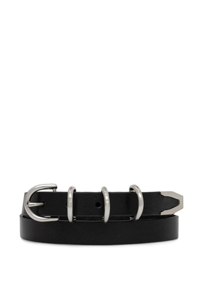 rag & bone leather triple-ring belt - Black