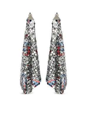 Rabanne patterned drop earrings - Silver