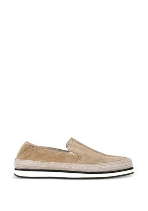 Prada Pre-Owned espadrille suede slip-on sneakers - Neutrals