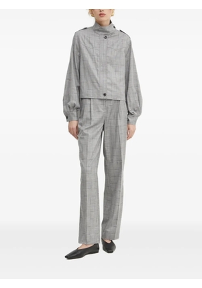Bruuns Bazaar checked high-neck jacket - Grey