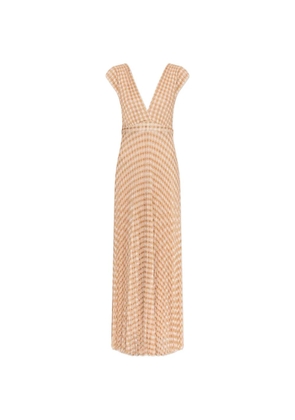 Forte Forte V-neck patterned dress - Neutrals