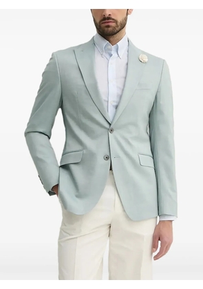 Joop! stretch wool flower lapel blazer - Blue