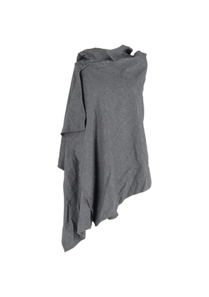 Yohji Yamamoto Pre-Owned hooded poncho cape - Grey