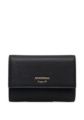 Emporio Armani logo-stamp wallet - Black