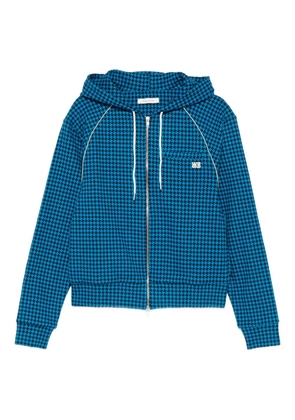 Wales Bonner London patterned zip-up hoodie - Blue
