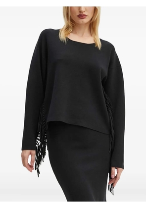 MUNTHE fringe-detail sweatshirt - Black