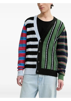 Desigual striped patchwork cardigan - Black