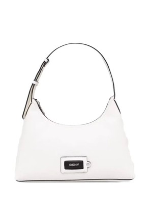 DKNY logo-patch shoulder bag - Neutrals