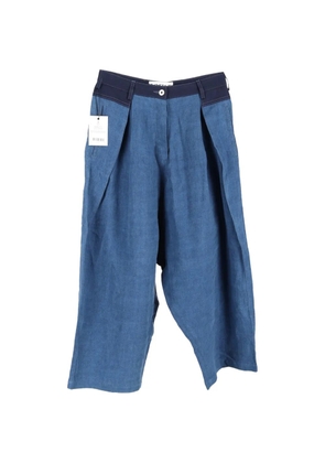 Loewe Pre-Owned high-rise pleated trousers - Blue
