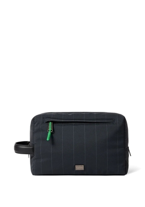 Paul Smith pinstripe leather-handle wash bag - Blue