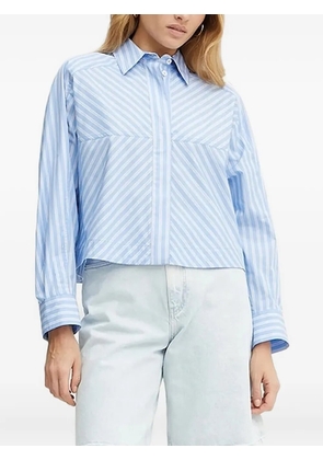 IVY OAK long-sleeves diagonal-stripe shirt - Blue