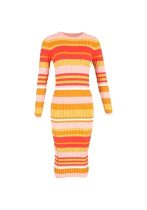 Stine Goya striped knitted midi dress - Orange