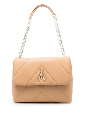 Patrizia Pepe padded leather shoulder bag - Neutrals