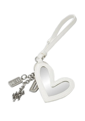 Diesel heart-charm keyring - White