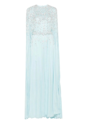 Dina Melwani silk maxi dress - Blue