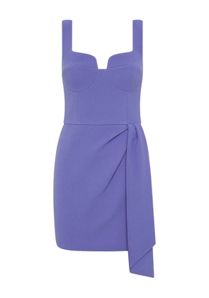 Rebecca Vallance Violetta sweetheart-neckline draped minidress - Blue