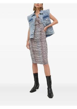 Notes du Nord leopard-print midi dress - White