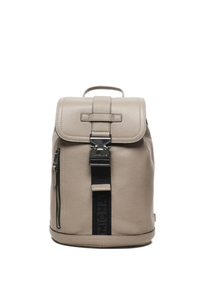 Michael Kors push-lock leather backpack - Neutrals