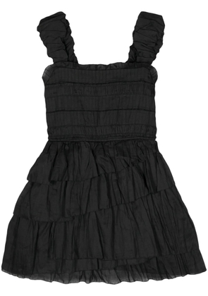Sea Cole smocked ramie dress - Black