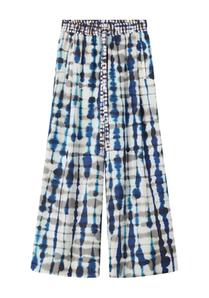 Lee Mathews tie-dye pleated trousers - Blue
