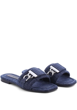 Kennel & Schmenger denim flat sandals - Blue