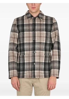 ASPESI checked-pattern buttoned shirt - Brown