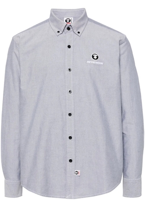 AAPE BY *A BATHING APE® logo-patch long-sleeved shirt - Grey