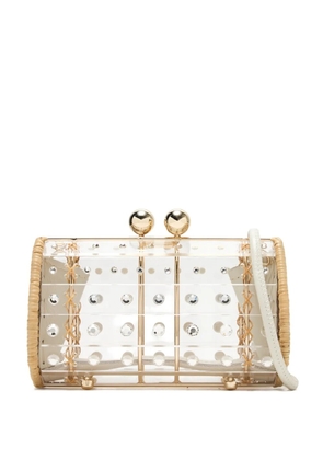 Waiwai Rio Strass clutch bag - White