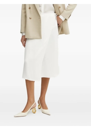 BOSS wrap-tie midi skirt - White
