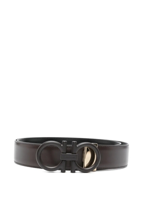 Ferragamo Gancini buckle leather belt - Brown