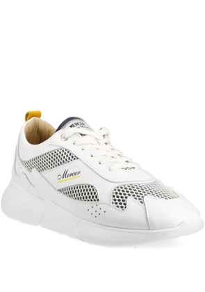 The Mercer Brand perforated leather trainers - White