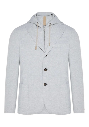 Eleventy hooded three-button jacket - Grey