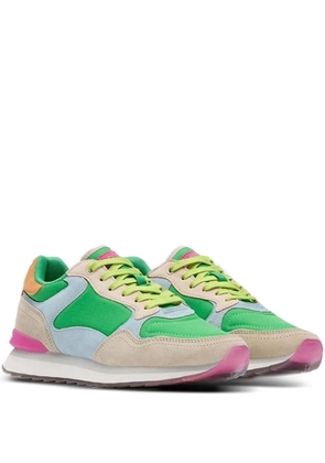 Hoff suede-panel sneakers - Green