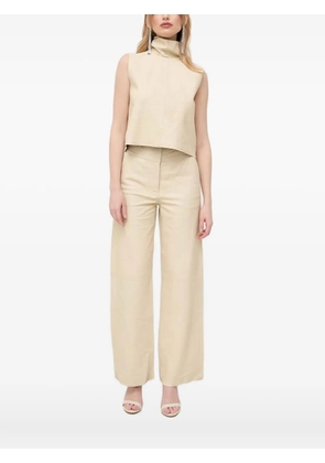 Notes du Nord leather high-neck vest - Neutrals