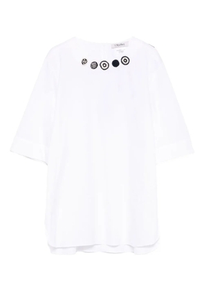 'S Max Mara embellished-neckline T-shirt - White