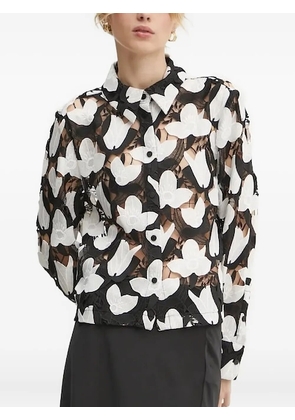Bruuns Bazaar floral-lace shirt - Black