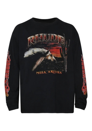 RHUDE Mesa Stallion long-sleeve T-shirt - Black