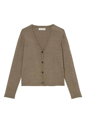 Marc O'Polo V-neck button-up cardigan - Brown