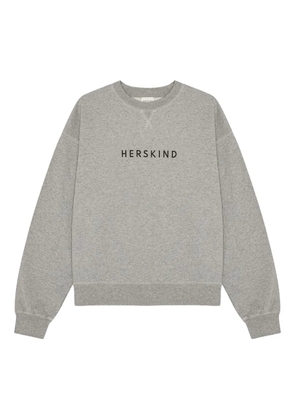 HERSKIND Lizzete embroidered crew-neck sweatshirt - Grey