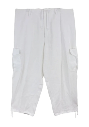 Y's drawstring cargo trousers - White