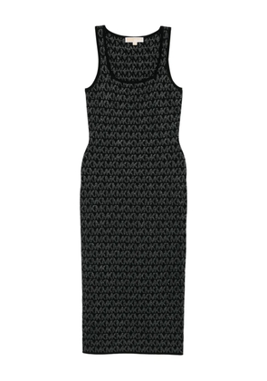 Michael Kors metallic logo jacquard midi dress - Black