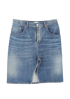 Balenciaga Pre-Owned slit-front skirt - Blue