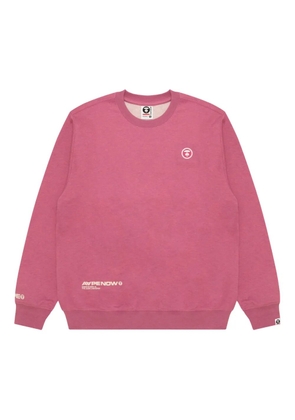 AAPE BY *A BATHING APE® Ape Now Heart logo-patch sweatshirt - Pink
