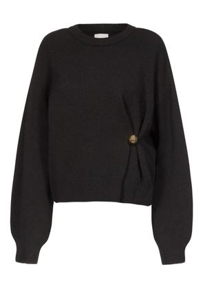 LouLou de Saison Bill draped metallic-ornament sweater - Black