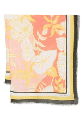 Marc O'Polo floral-print linen scarf - Yellow