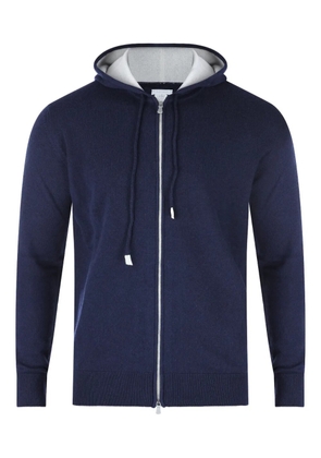 Eleventy hooded zip-up cashmere sweater - Blue